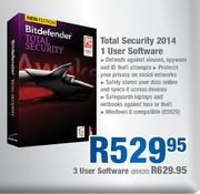 Bitdefender Total Security 2014 1 User Software-Each