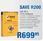 Norton By Symantec 360 2013 3 PCs Software-Each
