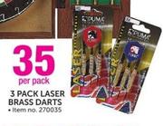 3 Pack Laser Brass Darts-Per Pack