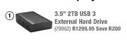 3.5" 2TB USB 3 External Hard Drive (79952)