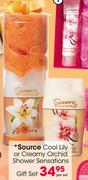 Source Cool Lily Or Creamy Orchid Shower Sensations-Per Set