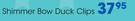 Clicks Shimmer Bow Duck Clips-Each