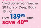 Outre Vivid Bohemian Weave 20 Inch Or Deep Body 18 Inch-Each