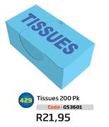 Tissues200 Pk (GS3601)
