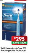 D16 Professional Care 500 Rechargeable Toothbrush
