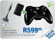 XBOX 360 Wireless Controller + Play & Charger Kit