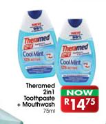 Theramed 2 in 1 Toothpaste + Moutnwash-75ml