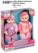Little Abbey & Emma/Ticklish Twins Baby Dolls-Per Set