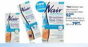 Nair Brazillian Spa Clay Products 20 Facial Wax Strips