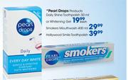 Pearl Drops Products Daily Shine Toothpolish-50ml Or Whitening Gel Each
