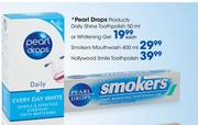 Pearl Drops Products Smokers Mouthwash-400ml