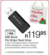 Verbatim 32GB Black Pin Stripe Flash Drive