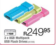 Verbatim 3 x 8GB Multipack USB Flash Drives