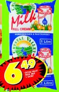 Crystal Valley Fresh Milk Full Cream Sachet-1L