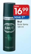 Brut Body Spray-120ml each