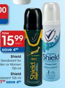Shield Deodorant for Men or Women-150ml each