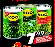 Koo Garden Peas/Mint Flavoured Peas/Pead in Curry Sauce/Peas & Potato in Curry Sauce-410g each