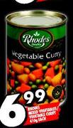 Rhodes Mixed Vegetables/Vegetable Curry-410g each