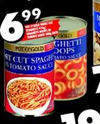 Pot O' Gold Short Cut Spaghetti 410g/Spaghetti Hoops in Tomato Sauce 400g-each
