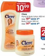 Clere Hand & Body Lotion 400ml-Each 