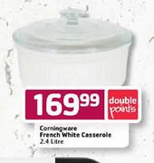 Corningware French White Casserole-2.4 Ltr