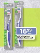 PnP Brite White Medium Toothbrush-Each