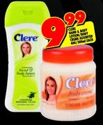 Clere Hand & Body Lotion/Body Creme Assorted 400/300ml-Each