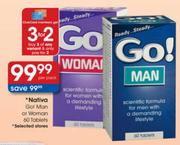 Nativa Go! Man Or Woman-60 Tablets Per Pack 