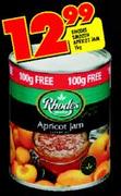 Rhodes Snozer Apricot Jam-1Kg