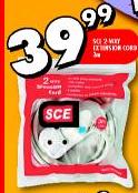 SCE 2 Way Extension Cord 3n