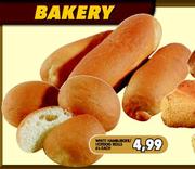 White Hamburger/Hotdog Rolls-6's Each  