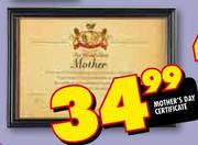 Mother's Day Certificate
