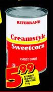 Ritebrand Creamstyle Sweetcorn-410g