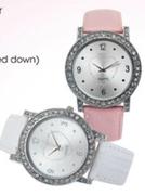 Watch With Black Heart Crystal
