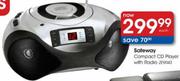 Safeway Compact CD Player with Radio ZE9043-Each