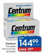 Centrum Complete From A to Zinc-60 Tablets