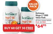 Bettaway Mega C 1000 Value Pack-60 + 30 Free Tablets 