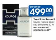 Yyes Saint Laurent Kouros Natural Spray Eau De Toilette-50ml Each