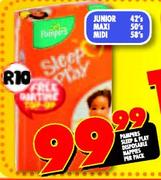 Pampers Sleep & Play Disposable Nappies Junior 42's-Per Pack