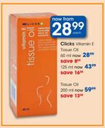 Clicks Vitamin E Tissue Oil-200ml
