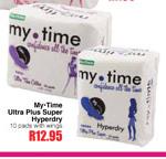 My Time Ultra Plus Super Hyper Dry-10 Pads With Wings