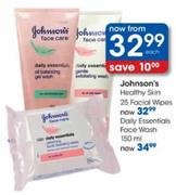 Johnson's Healthy Skin 25 Facial Wipes