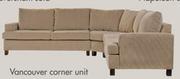 Vancouver Corner Unit Sofa+26m Fabric
