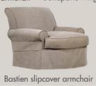 Bastien Slipcover Armchair+8m Fabric