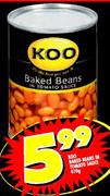 Koo Baked Beans in Tomato Sauce-410g