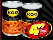 Koo Baked Beans in Tomato Sauce-410g Each 