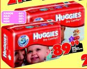 Huggies Dry Comfort Disposable Nappies Maxi-50's Per Pack