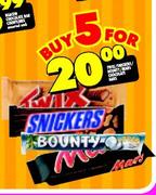 Twix/Snickers/Bounty/Mars/Chocolate Mars-5's