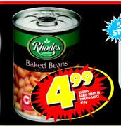 Rhodes Baked Beans In Tomato Sauce-410g