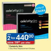 Celebrity Slim 7 Day Meal Replacement Shakes-2's